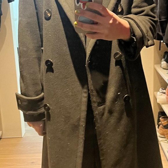 Dark Green Coat - long - Picture 4 of 6